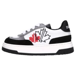 Sneakersy z zamszu i materiału