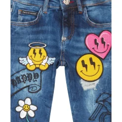 Spodnie Jeansowe Luźny Krój Smile