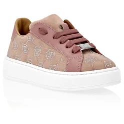 Suede Lo-Top Sneakers Monogram Strass