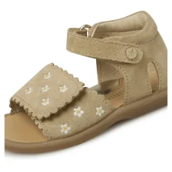Suede sandals with daisies MAYA EMBR