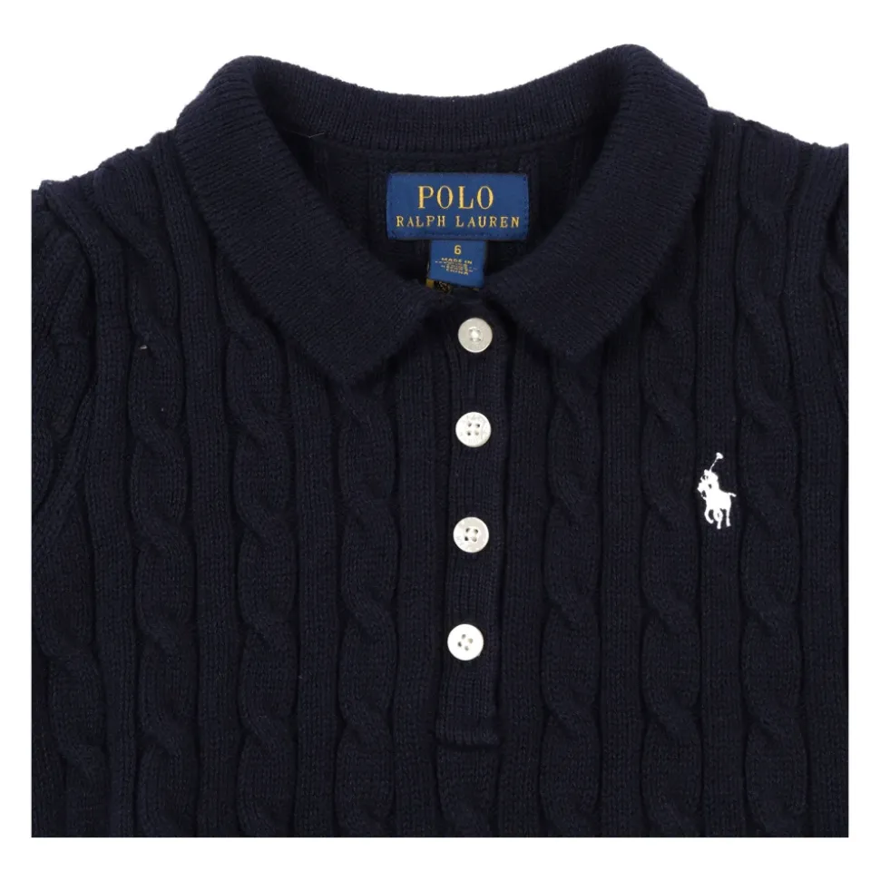 Sukienka Polo z Dzianiny Kablowej