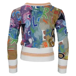 Sweter Allover ze Wzorem