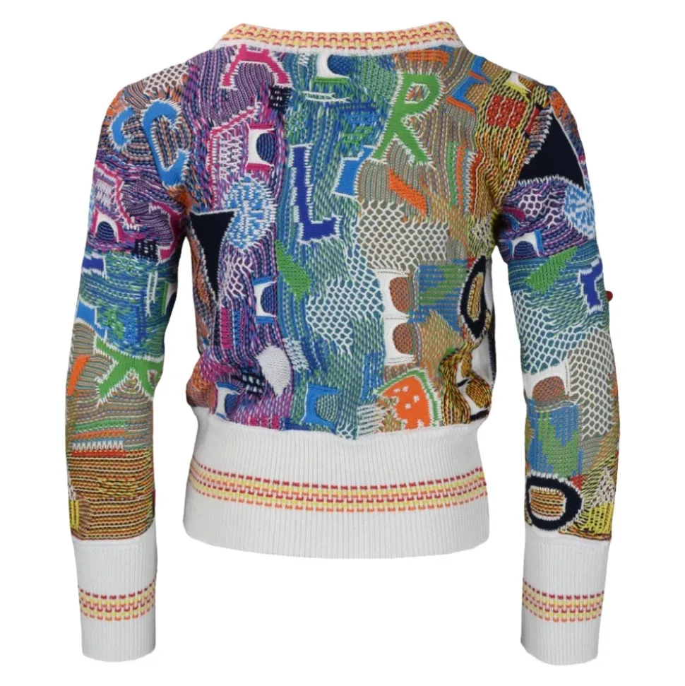 Sweter Allover ze Wzorem