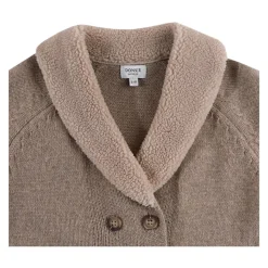 Sweter bez rękawów z wełny merynosa w kolorze brązowym