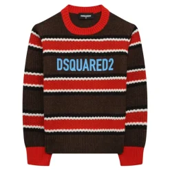 Sweter dziergany w paski
