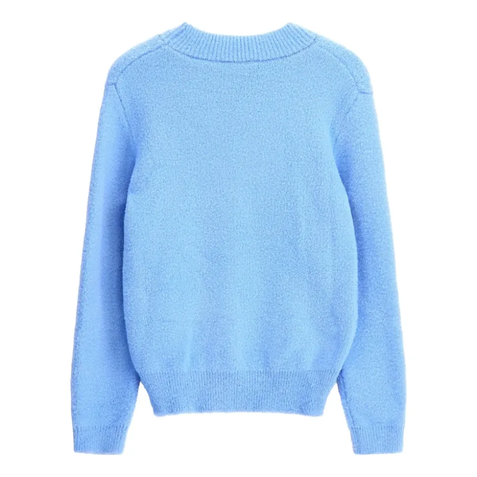 Sweter z Logo i Futrem