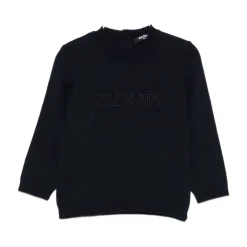 Sweter z Logo Ozdobiony Guzikami