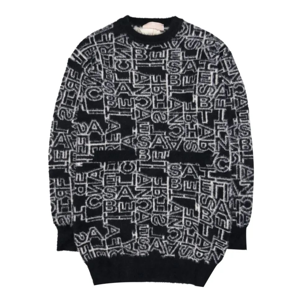 Sweter z Monogramem i Lamówkami