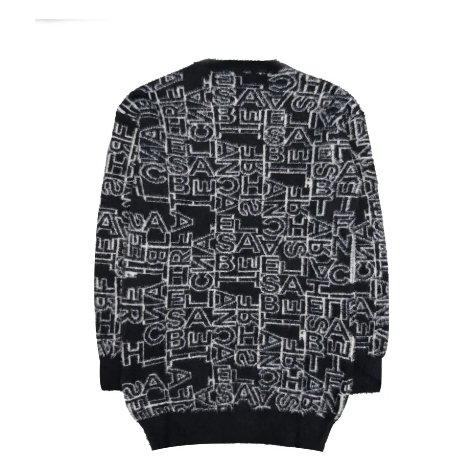 Sweter z Monogramem i Lamówkami
