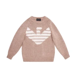 Sweter z Okrągłym Dekoltem i Długim Rękawem