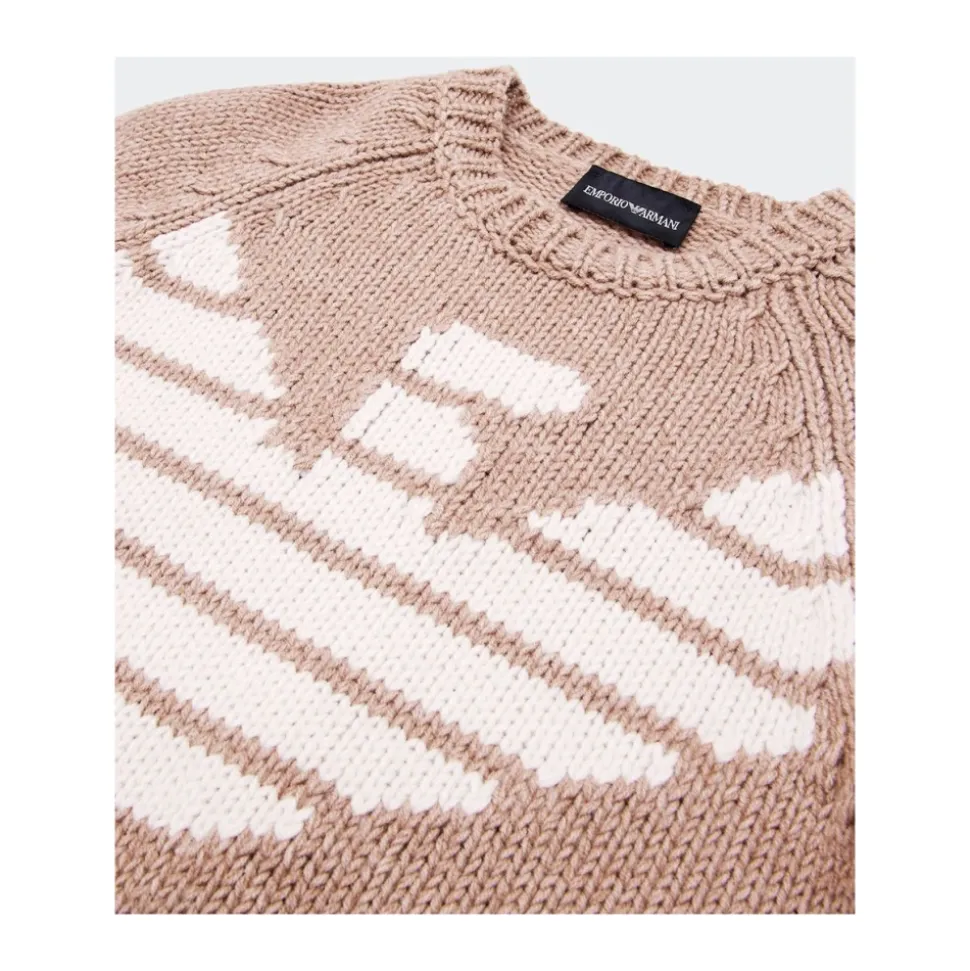 Sweter z Okrągłym Dekoltem i Długim Rękawem