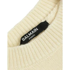 Sweter z okrągłym dekoltem i haftowanym logo