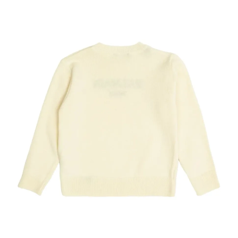 Sweter z okrągłym dekoltem i haftowanym logo