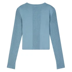 Sweter z Okrągłym Dekoltem i Logo