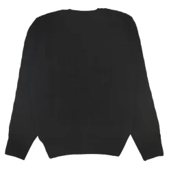 Sweter z okrągłym dekoltem i warkoczowym splotem