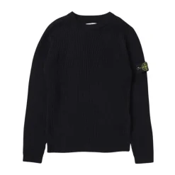 Sweter z Prążkowanej Dzianiny