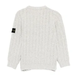 Sweter z Prążkowanym Dekoltem