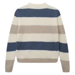 Sweter z Prążkowanym Pasem