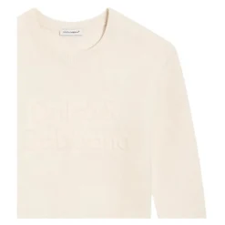 Sweter z Wełny Virgin z Logo