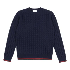 Sweter z Wełny z Okrągłym Dekoltem