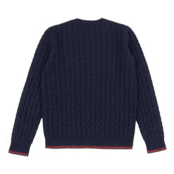 Sweter z Wełny z Okrągłym Dekoltem