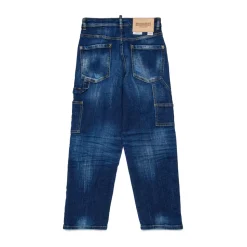 Szerokie jeansy cargo