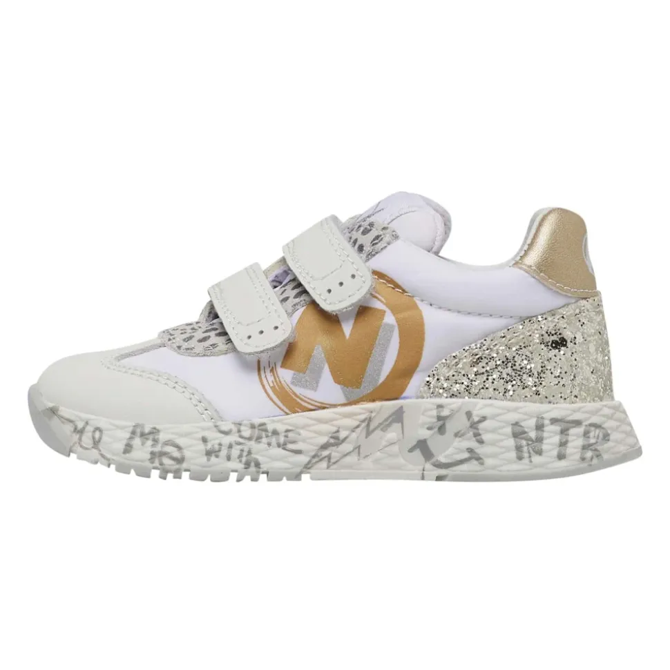Technical fabric, leather and glitter sneakers JESKO 2 VL.
