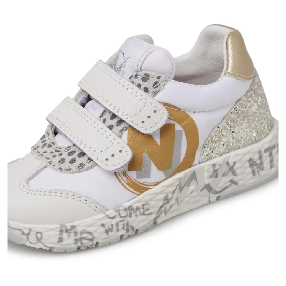 Technical fabric, leather and glitter sneakers JESKO 2 VL.
