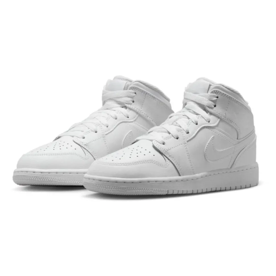 Total White Mid Top Sneakers