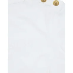 T Shirt Logo Ricamato Bottoni Oro