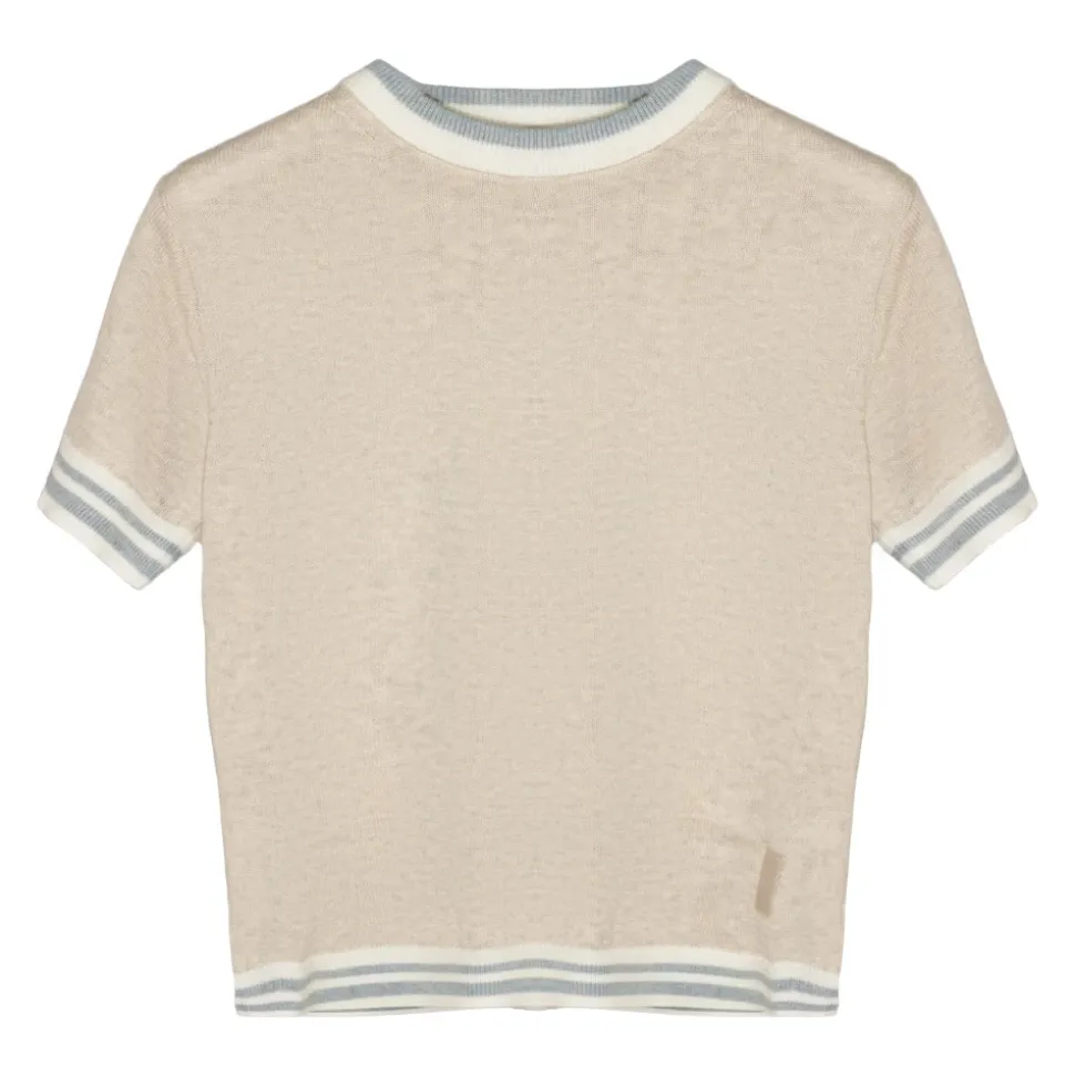 T-shirt z bawełny z okrągłym dekoltem