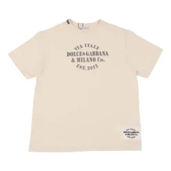 T-shirt z dżerseju z nadrukiem i naszywką z logo