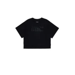 T-shirt z logo i detalami z dżetów