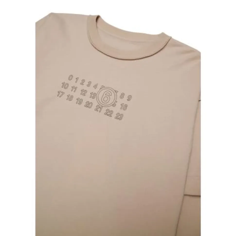 T-shirt z nadrukiem cyfrowym i warstwowymi rękawami