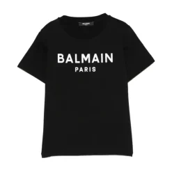 T-shirt z okrągłym dekoltem i guzikami na ramionach