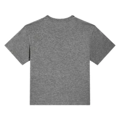 T-shirt z wytłaczanym logo przy dekolcie