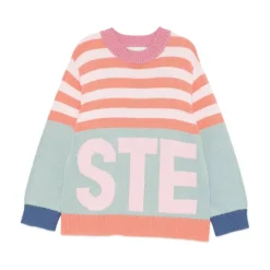 Wielokolorowy sweter w paski