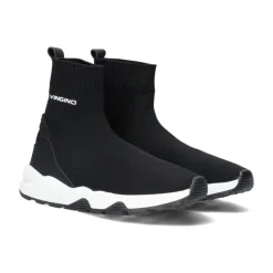 Wysokie Sneakersy z Designem Skarpetki