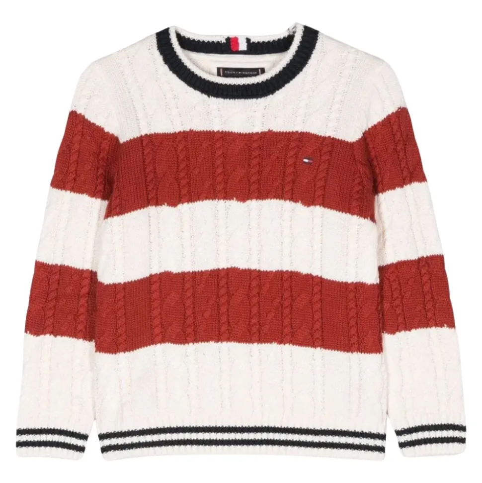 Wzorzysty Sweter z Okrągłym Dekoltem