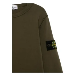 Zielona bluza Stone Island Crewneck z naszywką
